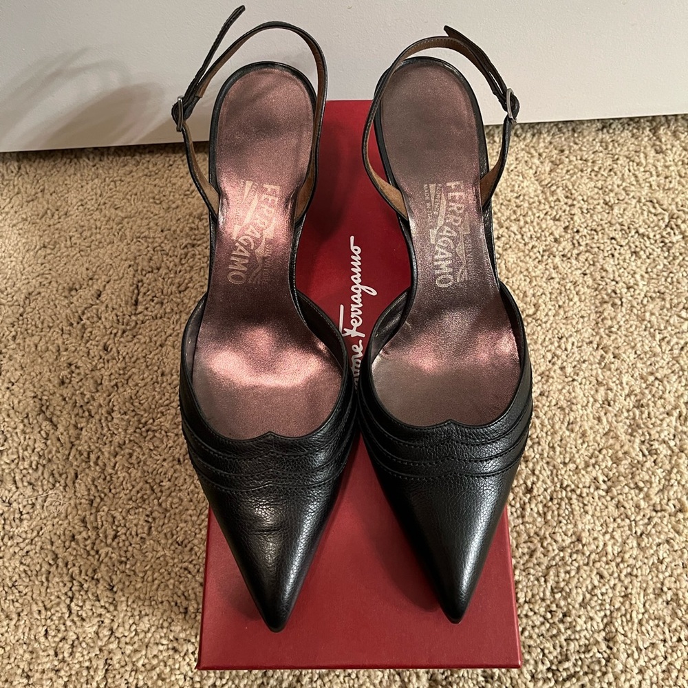 Like 🆕 Ferragamo Talavera Leather Kitchen Heels